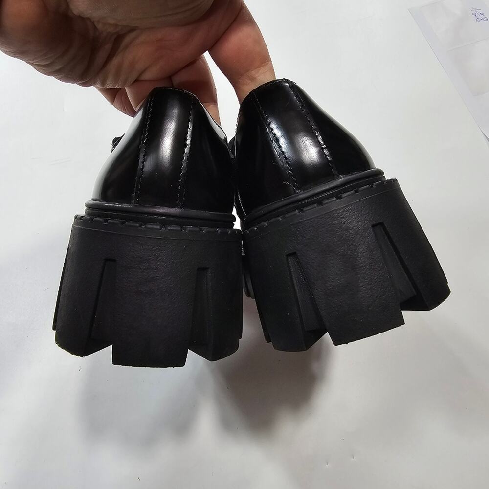 Steve Madden Black Chunky Loafers Size 7 - Picture 6 of 9